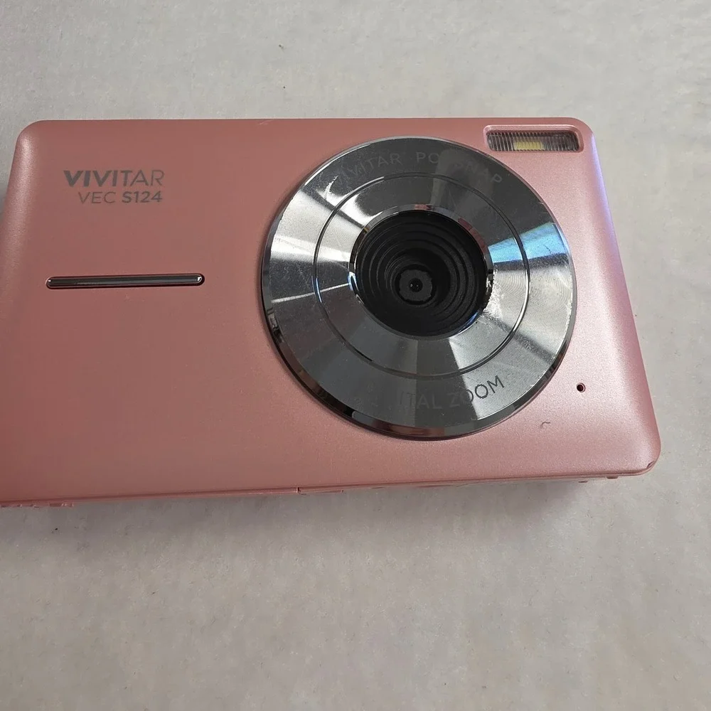 Vivitar PopSnap VEC S124 Digital‎ Camera 44MP 1080p HD 16x Zoom Rose Gold Pink